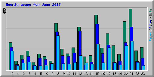 Hourly usage for June 2017