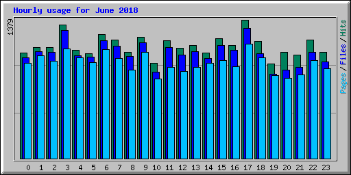 Hourly usage for June 2018