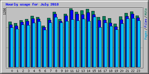 Hourly usage for July 2018