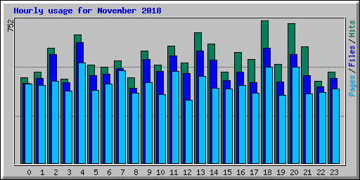 Hourly usage for November 2018