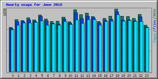 Hourly usage for June 2019
