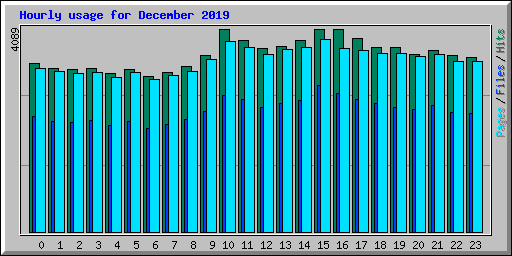 Hourly usage for December 2019