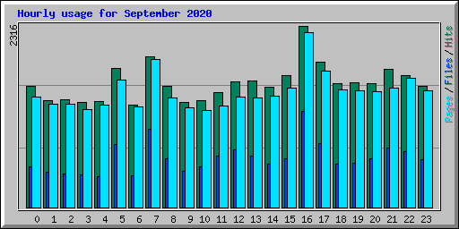 Hourly usage for September 2020