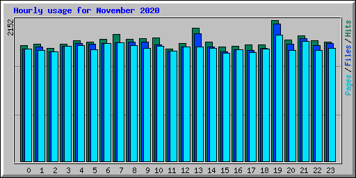 Hourly usage for November 2020