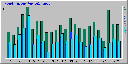 Hourly usage for July 2022