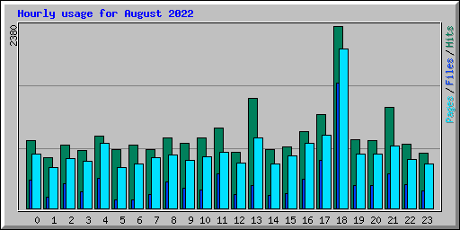 Hourly usage for August 2022