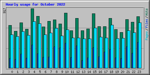 Hourly usage for October 2022