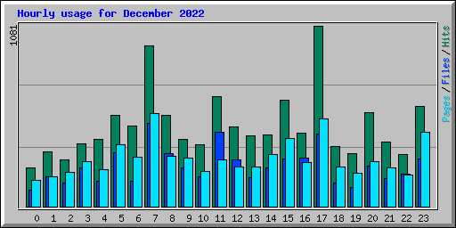 Hourly usage for December 2022