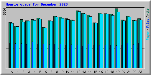 Hourly usage for December 2023