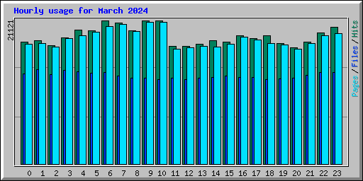 Hourly usage for March 2024